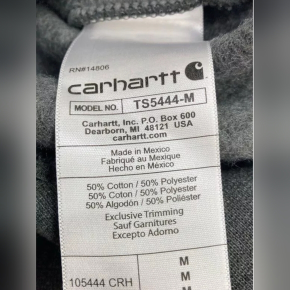 Carhartt Midweight Crewneck Logo Sleeve Graphic Sweatshirt Size M New MSRP $49.9 - Picture 5 of 5